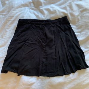 Black button down mini skirt